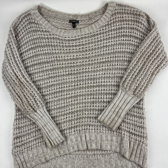 Express Sweater Womens Medium Gray Chunky Knit - Picture 1 of 9